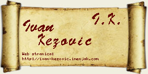 Ivan Kezović vizit kartica